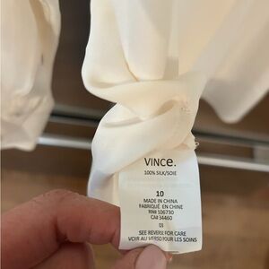 Vince Silk Top in Soft Ivory